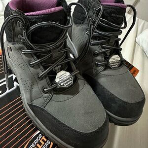 Skechers Black and Gray Safety Boots